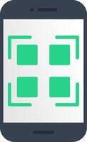 Qr Code Flat Icon vector