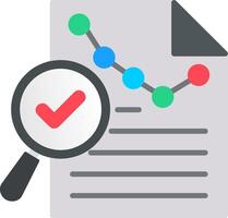 Data Strategy Flat Icon vector