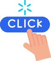 Click Flat Icon vector
