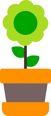 Flower Pot Flat Icon