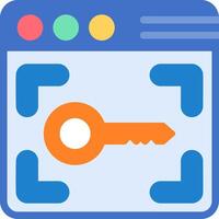 Key Flat Icon vector