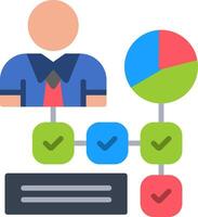 Organization Hierarchy Flat Icon vector