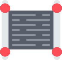 Paper Scroll Flat Icon vector