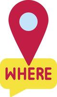 Where Flat Icon vector