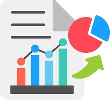 Data Analytics Flat Icon vector