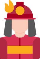 Fireman Flat Icon vector