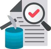 Text Mining Flat Icon vector