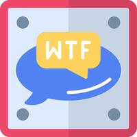 Wtf Flat Icon vector