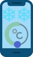 Ambient Temperature Sensor Flat Icon vector