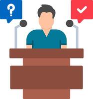 Answer Flat Icon vector