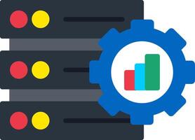 Data Management Flat Icon vector