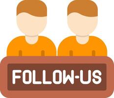 Follow Us Flat Icon vector