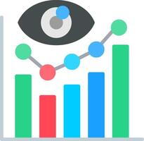 Predictive Analysis Flat Icon vector