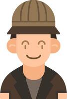 Archaeologist Flat Icon vector