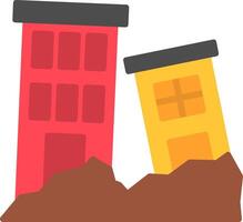 Earthquake Flat Icon vector