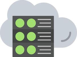 Cloud Server Flat Icon vector