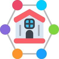 Network Flat Icon vector