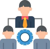 Team Structure Flat Icon vector
