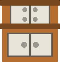 Cabinet Flat Icon vector
