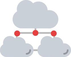 Cloud Network Flat Icon vector