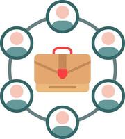 Job Rotation Flat Icon vector