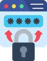 Password Flat Icon vector