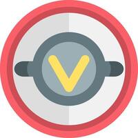 Voltmeter Flat Icon vector
