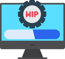 Wip Flat Icon vector