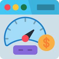 Bandwidth Flat Icon vector