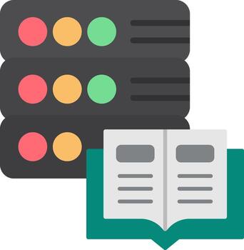 Database Flat Icon vector