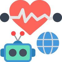 Deep Learning Flat Icon vector