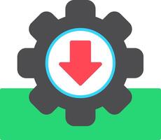 Install Flat Icon vector