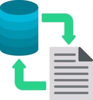 Data Transformation Flat Icon vector