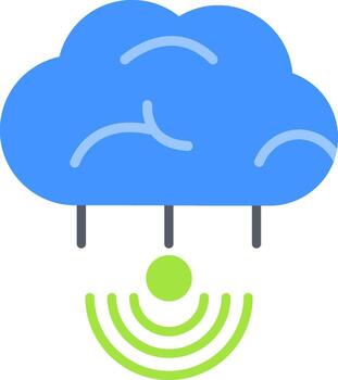 Cloud Connection Flat Icon vector