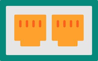 Ethernet Flat Icon vector
