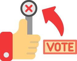 No Vote Flat Icon vector