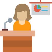 Presentation Flat Icon vector