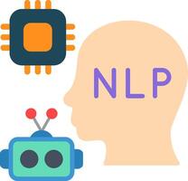 Nlp Flat Icon vector
