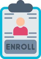 Open Enrollment Flat Icon vector