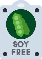 Soy Free Flat Icon vector