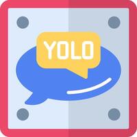 Yolo Flat Icon vector