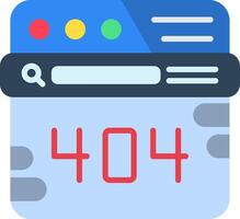 404 Error Flat Icon vector