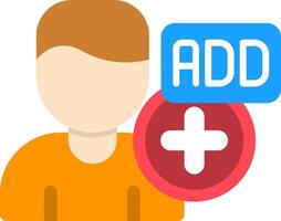 Add Friend Flat Icon vector
