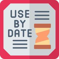 Use By Date Flat Icon vector
