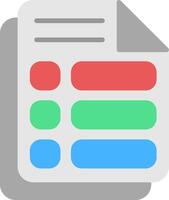 List Flat Icon vector