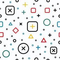 a colorful pattern with squares and crosses vector