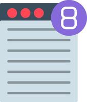 Note Flat Icon vector