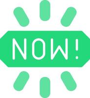 Now Flat Icon vector