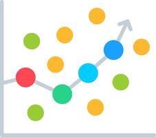 Regression Analysis Flat Icon vector