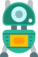 Robot Flat Icon vector
